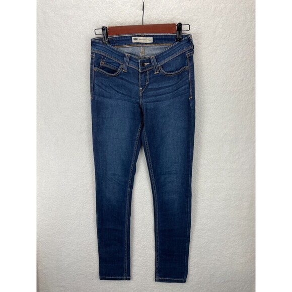 Levi’s Women’s W26 L32 Skinny Jeans Blue‎ Demi Curve Low Rise Stretch Denim - Picture 1 of 8